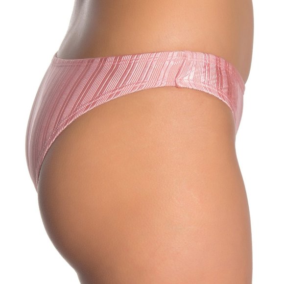 The Bikini Lab Luster Ribbed Bandeau Cheeky Bikini - Picture 6 of 15